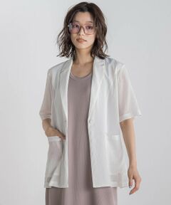 Droite lautreamont / ドロワットロートレアモン テーラードジャケット | TR強撚気流染めジャケット≪手洗い可能≫