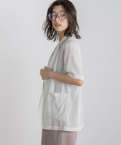 Droite lautreamont / ドロワットロートレアモン テーラードジャケット | TR強撚気流染めジャケット≪手洗い可能≫ | 詳細5