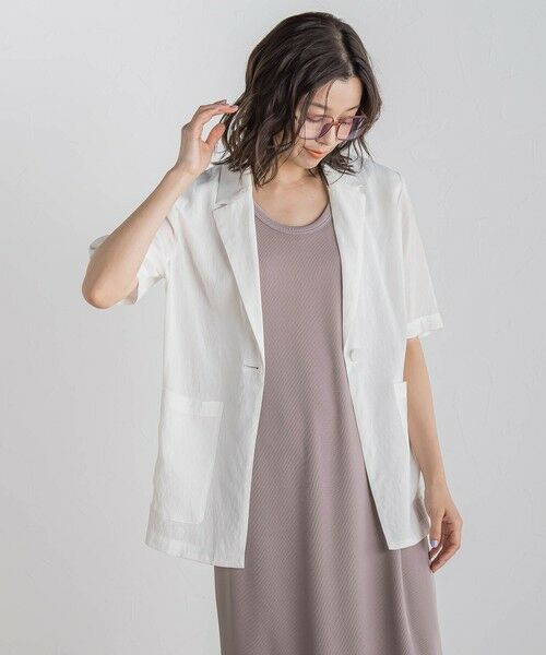 Droite lautreamont / ドロワットロートレアモン テーラードジャケット | TR強撚気流染めジャケット≪手洗い可能≫ | 詳細6