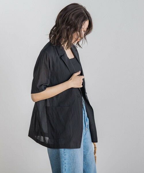 Droite lautreamont / ドロワットロートレアモン テーラードジャケット | TR強撚気流染めジャケット≪手洗い可能≫ | 詳細11