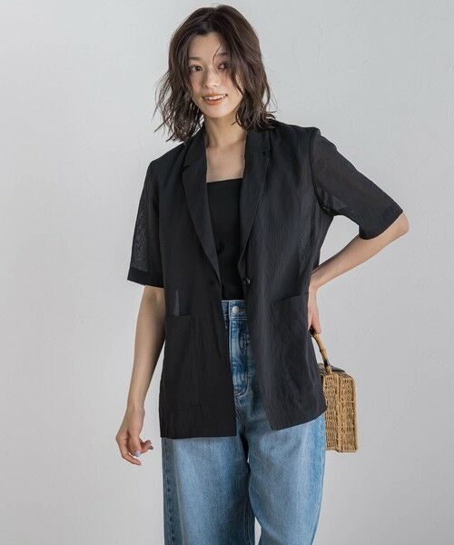 Droite lautreamont / ドロワットロートレアモン テーラードジャケット | TR強撚気流染めジャケット≪手洗い可能≫ | 詳細12