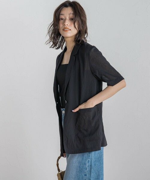 Droite lautreamont / ドロワットロートレアモン テーラードジャケット | TR強撚気流染めジャケット≪手洗い可能≫ | 詳細13