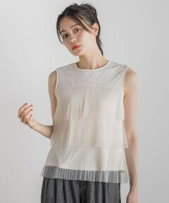 Droite lautreamont / ドロワットロートレアモン カットソー | チュールドッキングプルオーバー≪手洗い可能≫