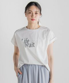 Droite lautreamont / ドロワットロートレアモン カットソー | ドライタッチコットンNEWロゴTシャツ≪洗濯機で洗える≫