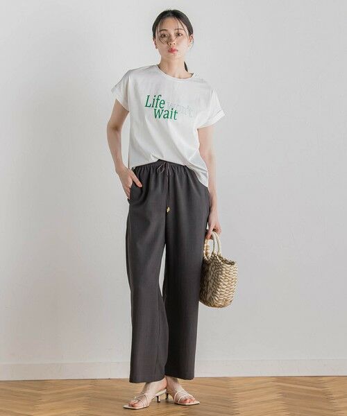 Droite lautreamont / ドロワットロートレアモン カットソー | ドライタッチコットンNEWロゴTシャツ≪洗濯機で洗える≫ | 詳細3