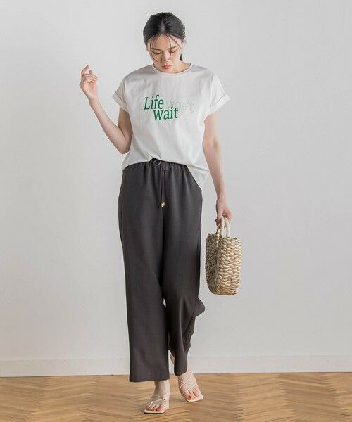 Droite lautreamont / ドロワットロートレアモン カットソー | ドライタッチコットンNEWロゴTシャツ≪洗濯機で洗える≫ | 詳細4