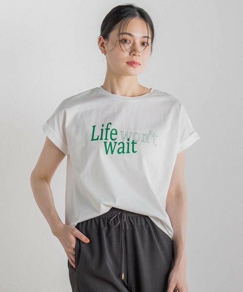 Droite lautreamont / ドロワットロートレアモン カットソー | ドライタッチコットンNEWロゴTシャツ≪洗濯機で洗える≫ | 詳細5