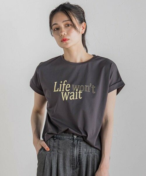 Droite lautreamont / ドロワットロートレアモン ドライタッチコットンNEWロゴTシャツ≪洗濯機で洗える≫ ドロワット ロートレアモン Droite lautreamont ドライタッチ