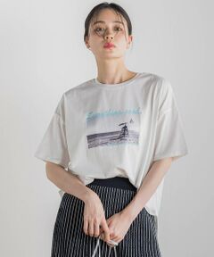 Droite lautreamont / ドロワットロートレアモン カットソー | ドライタッチコットンフォトTシャツ≪洗濯機で洗える≫