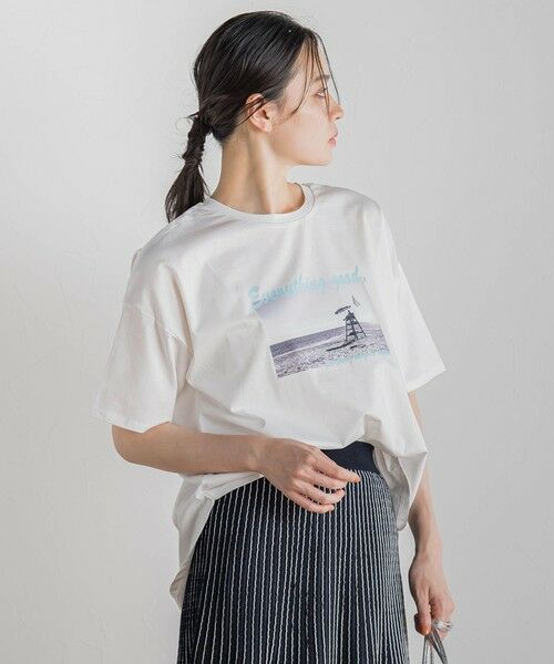 Droite lautreamont / ドロワットロートレアモン カットソー | ドライタッチコットンフォトTシャツ≪洗濯機で洗える≫ | 詳細7