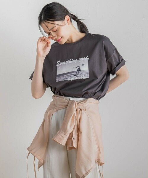 Droite lautreamont / ドロワットロートレアモン カットソー | ドライタッチコットンフォトTシャツ≪洗濯機で洗える≫ | 詳細13
