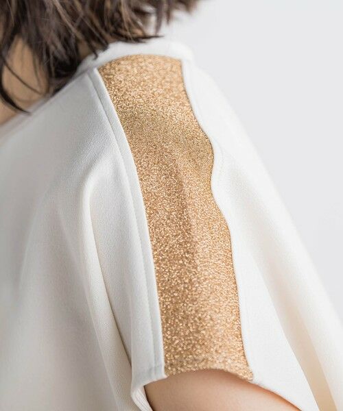 Droite lautreamont / ドロワットロートレアモン カットソー | 【WEB限定】カットジョーゼット肩ラメプルオーバー≪手洗い可能≫ | 詳細10