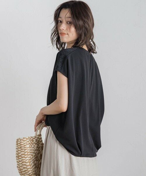 Droite lautreamont / ドロワットロートレアモン カットソー | 【WEB限定】カットジョーゼット肩ラメプルオーバー≪手洗い可能≫ | 詳細17