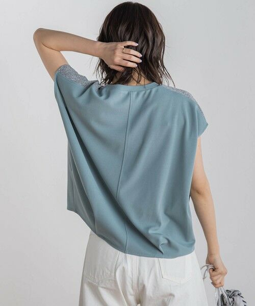 Droite lautreamont / ドロワットロートレアモン カットソー | 【WEB限定】カットジョーゼット肩ラメプルオーバー≪手洗い可能≫ | 詳細24