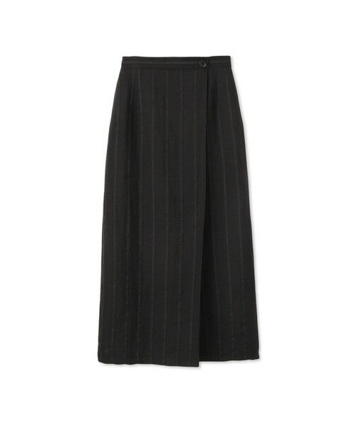 Droite lautreamont / ドロワットロートレアモン ミニ・ひざ丈スカート | リネンストライプスカート≪手洗い可能≫ | 詳細11