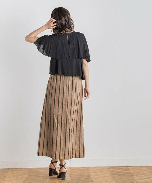 Droite lautreamont / ドロワットロートレアモン ミニ・ひざ丈スカート | リネンストライプスカート≪手洗い可能≫ | 詳細28