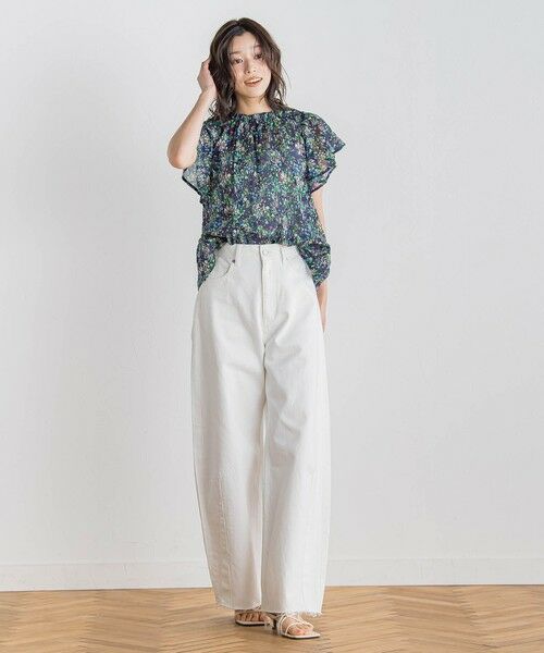 Droite lautreamont / ドロワットロートレアモン シャツ・ブラウス | 【WEB限定】フラワープリントブラウス≪手洗い可能≫ | 詳細1