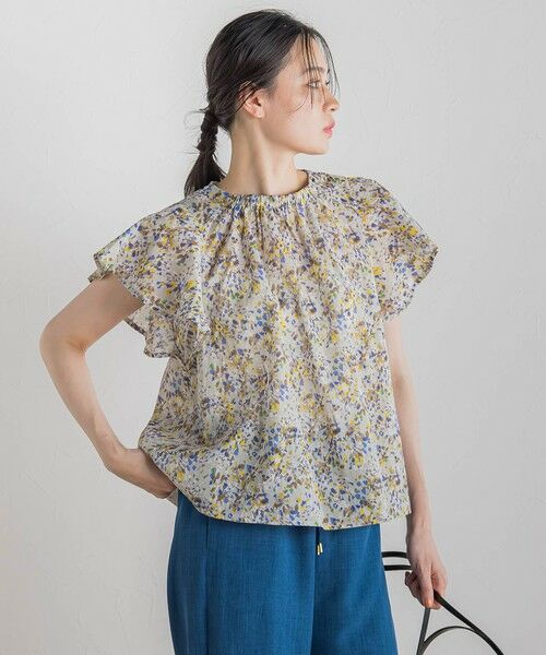 Droite lautreamont / ドロワットロートレアモン シャツ・ブラウス | 【WEB限定】フラワープリントブラウス≪手洗い可能≫ | 詳細15