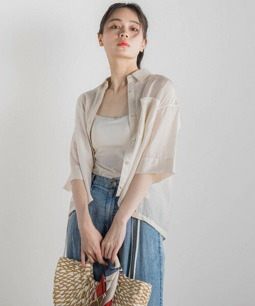 Droite lautreamont / ドロワットロートレアモン シャツ・ブラウス | シアーシャツ≪手洗い可能≫ | 詳細4