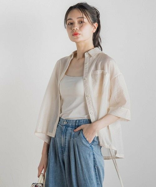 Droite lautreamont / ドロワットロートレアモン シャツ・ブラウス | シアーシャツ≪手洗い可能≫ | 詳細5