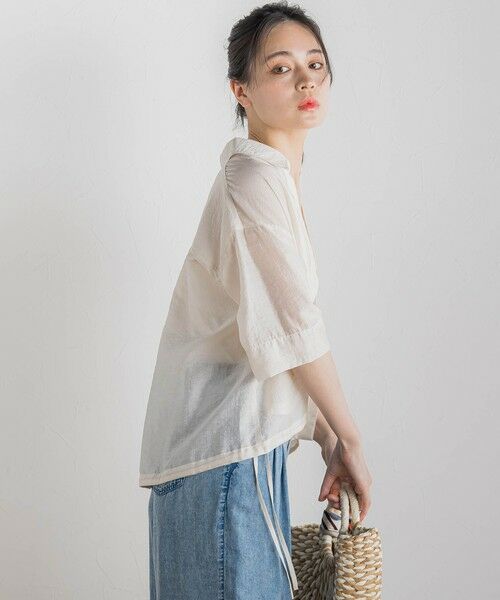 Droite lautreamont / ドロワットロートレアモン シャツ・ブラウス | シアーシャツ≪手洗い可能≫ | 詳細6