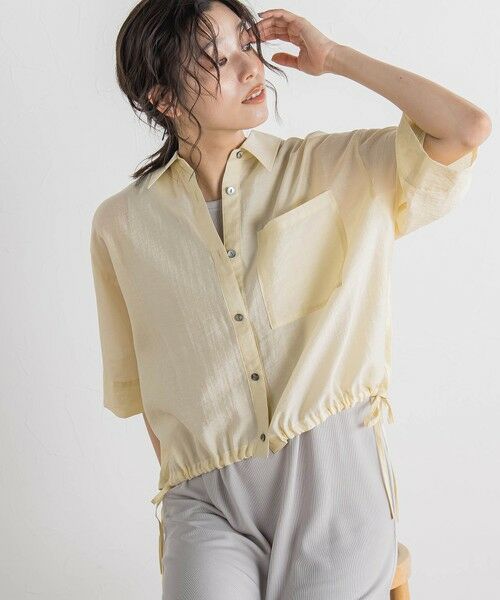 Droite lautreamont / ドロワットロートレアモン シャツ・ブラウス | シアーシャツ≪手洗い可能≫ | 詳細20