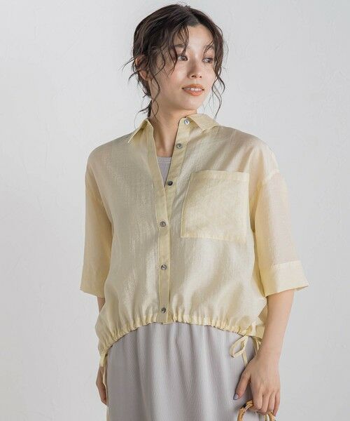 Droite lautreamont / ドロワットロートレアモン シャツ・ブラウス | シアーシャツ≪手洗い可能≫ | 詳細21