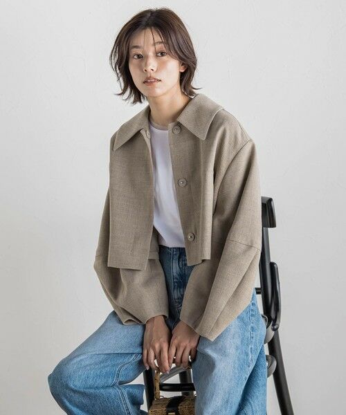 Droite lautreamont / ドロワットロートレアモン テーラードジャケット | 【CLANE】 コクーンスリーブショートジャケット | 詳細11