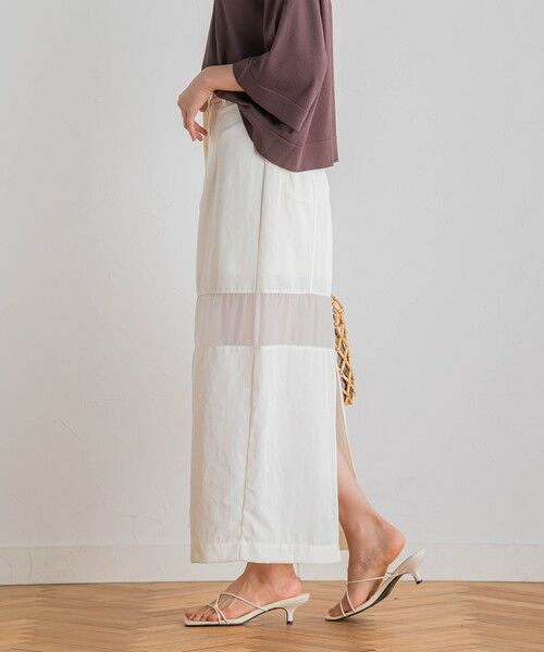 Droite lautreamont / ドロワットロートレアモン ミニ・ひざ丈スカート | 【CLANE】 シアーストレッチストレートスカート≪手洗い可能≫ | 詳細6