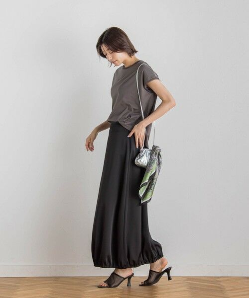 Droite lautreamont / ドロワットロートレアモン ミニ・ひざ丈スカート | 【CLANE】サテンバルーンスカート≪手洗い可能≫ | 詳細9