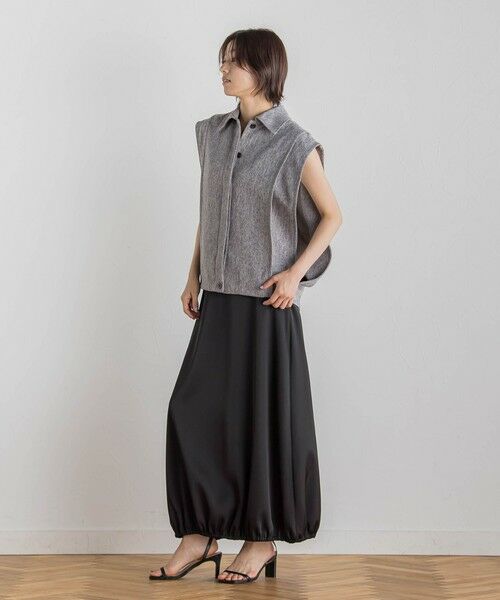 Droite lautreamont / ドロワットロートレアモン ミニ・ひざ丈スカート | 【CLANE】サテンバルーンスカート≪手洗い可能≫ | 詳細12