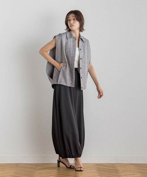 Droite lautreamont / ドロワットロートレアモン ミニ・ひざ丈スカート | 【CLANE】サテンバルーンスカート≪手洗い可能≫ | 詳細13