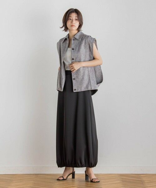 Droite lautreamont / ドロワットロートレアモン ミニ・ひざ丈スカート | 【CLANE】サテンバルーンスカート≪手洗い可能≫ | 詳細14