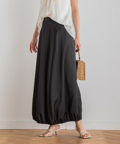 Droite lautreamont / ドロワットロートレアモン ミニ・ひざ丈スカート | 【CLANE】サテンバルーンスカート≪手洗い可能≫ | 詳細5