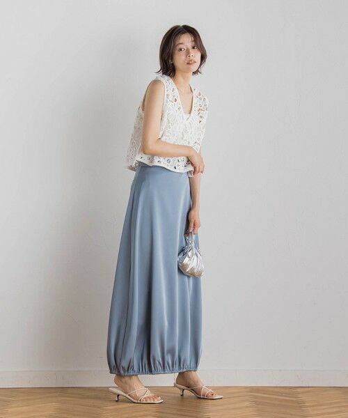 Droite lautreamont / ドロワットロートレアモン ミニ・ひざ丈スカート | 【CLANE】サテンバルーンスカート≪手洗い可能≫ | 詳細18