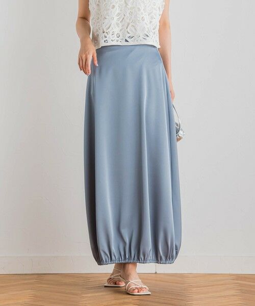 Droite lautreamont / ドロワットロートレアモン ミニ・ひざ丈スカート | 【CLANE】サテンバルーンスカート≪手洗い可能≫ | 詳細19