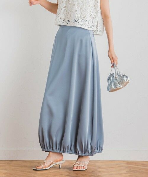 Droite lautreamont / ドロワットロートレアモン ミニ・ひざ丈スカート | 【CLANE】サテンバルーンスカート≪手洗い可能≫ | 詳細20