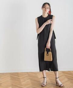 Droite lautreamont / ドロワットロートレアモン ロング・マキシ丈ワンピース | 麻調リブシャツワンピース≪手洗い可能≫