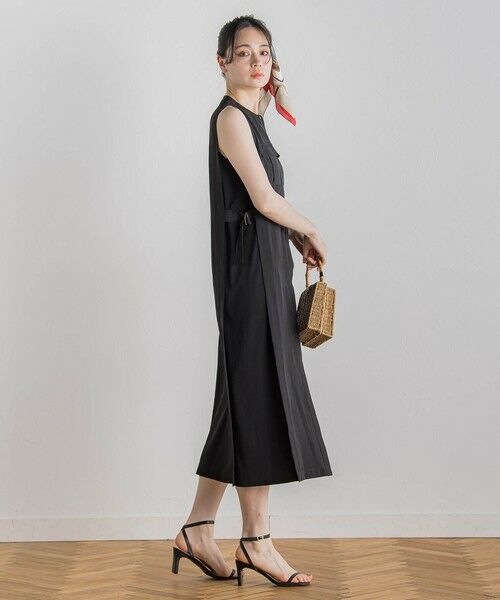 Droite lautreamont / ドロワットロートレアモン ロング・マキシ丈ワンピース | 麻調リブシャツワンピース≪手洗い可能≫ | 詳細1