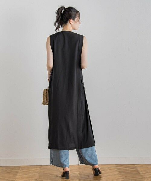 Droite lautreamont / ドロワットロートレアモン ロング・マキシ丈ワンピース | 麻調リブシャツワンピース≪手洗い可能≫ | 詳細7