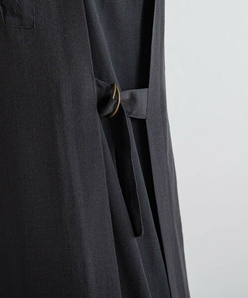 Droite lautreamont / ドロワットロートレアモン ロング・マキシ丈ワンピース | 麻調リブシャツワンピース≪手洗い可能≫ | 詳細8