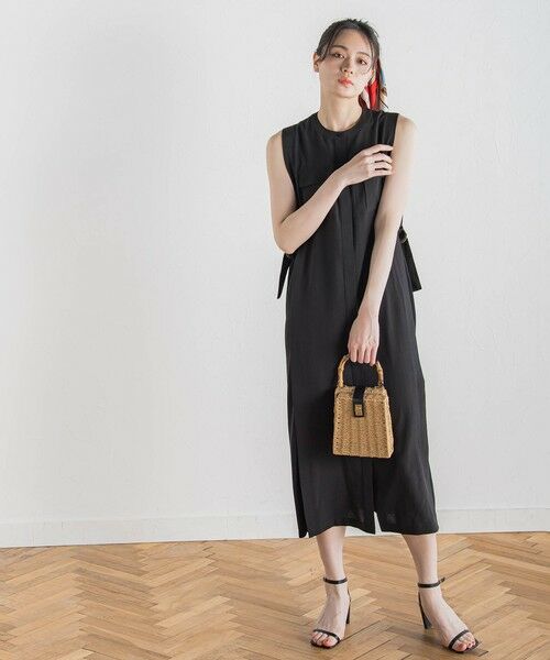 Droite lautreamont/ドロワットロートレアモン 麻調リブシャツワンピース≪手洗い可能≫ ブラック M Droite lautreamont/ドロワットロートレアモン 麻調リブシャツワンピース≪手洗い可能≫ ブラック M
