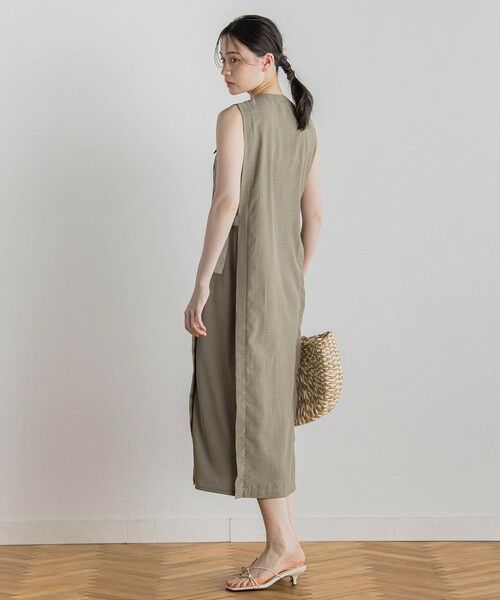 Droite lautreamont / ドロワットロートレアモン ロング・マキシ丈ワンピース | 麻調リブシャツワンピース≪手洗い可能≫ | 詳細12