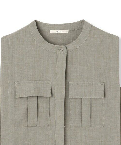 Droite lautreamont / ドロワットロートレアモン ロング・マキシ丈ワンピース | 麻調リブシャツワンピース≪手洗い可能≫ | 詳細16