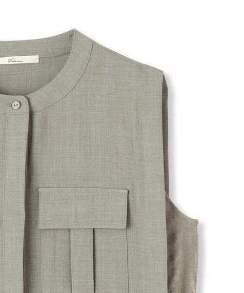 Droite lautreamont / ドロワットロートレアモン ロング・マキシ丈ワンピース | 麻調リブシャツワンピース≪手洗い可能≫ | 詳細17