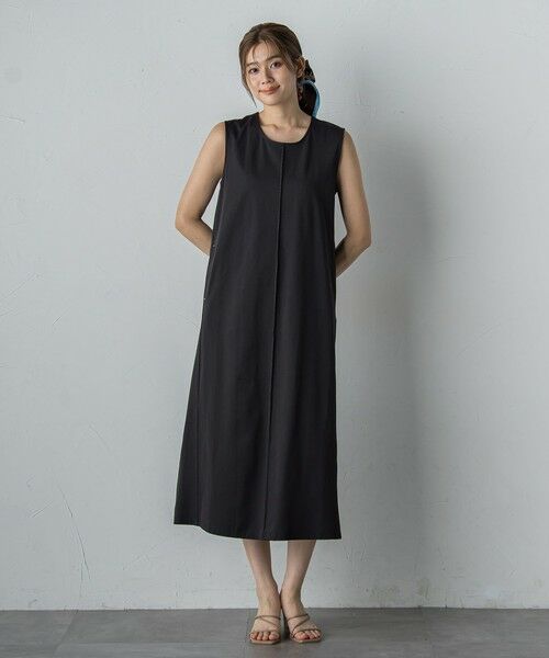 Droite lautreamont / ドロワットロートレアモン ロング・マキシ丈ワンピース | 【WEB限定】ジャージーピンタックワンピース≪洗濯機で洗える≫ | 詳細1