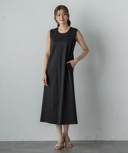 Droite lautreamont / ドロワットロートレアモン ロング・マキシ丈ワンピース | 【WEB限定】ジャージーピンタックワンピース≪洗濯機で洗える≫ | 詳細3