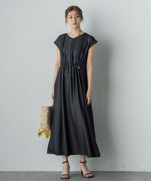 Droite lautreamont / ドロワットロートレアモン ロング・マキシ丈ワンピース | 【WEB限定】R/Tデニムワンピース≪手洗い可能≫ | 詳細2