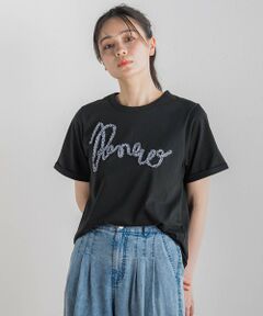 Droite lautreamont / ドロワットロートレアモン カットソー | フリンジコードロゴTシャツ≪手洗い可能≫