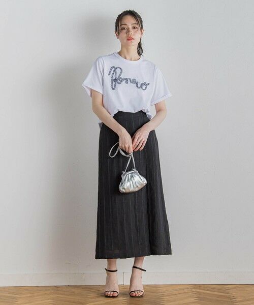 Droite lautreamont / ドロワットロートレアモン カットソー | フリンジコードロゴTシャツ≪手洗い可能≫ | 詳細1